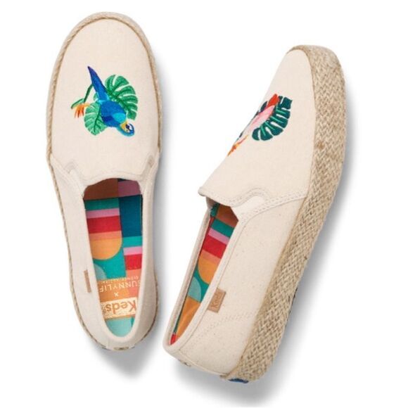 Keds x Sunnylife Double Decker Bird Canvas Shoes NWOB - Picture 1 of 9